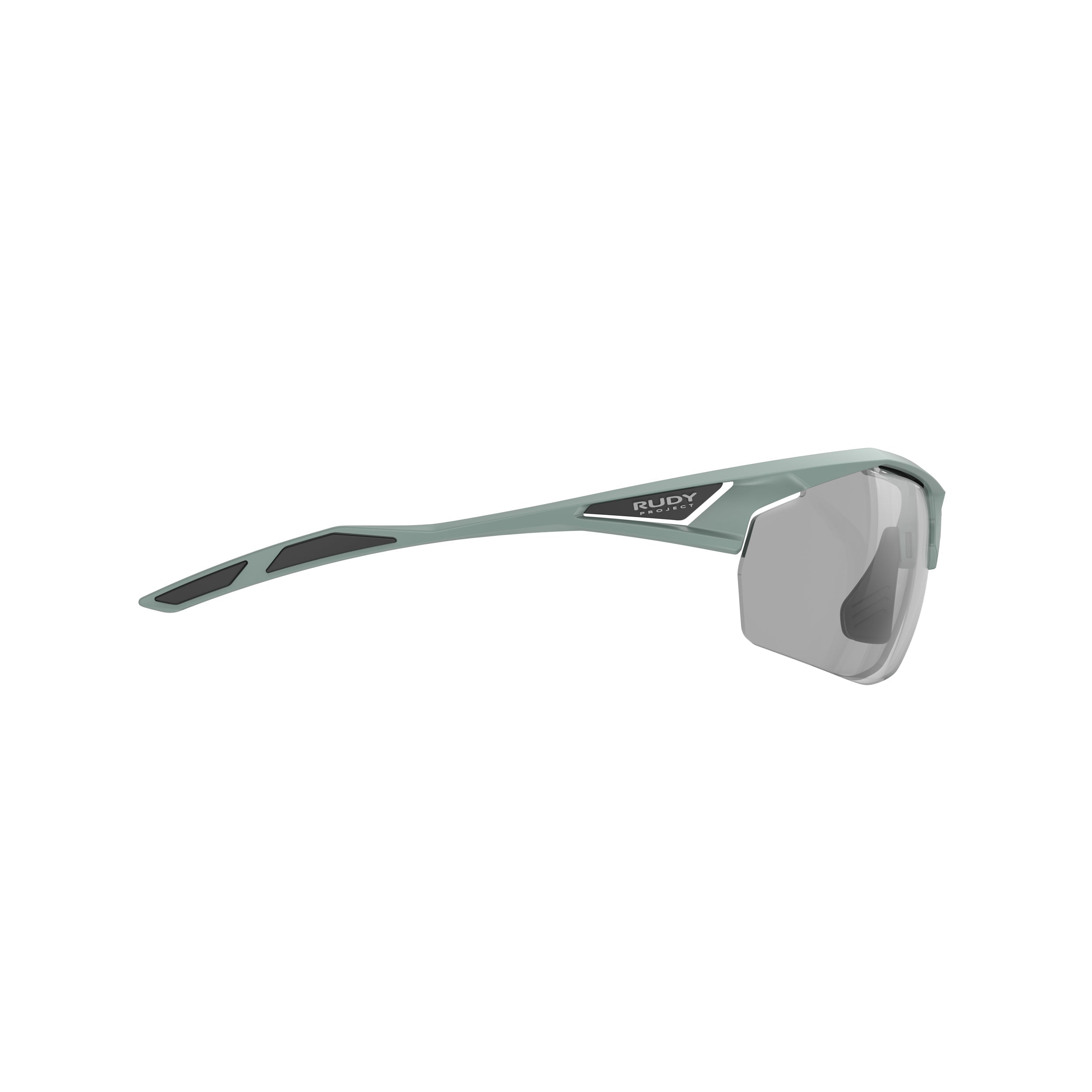 Rudy Project Sydus Green Sage Matte photochromic black performance sunglasses – side view, opposite side