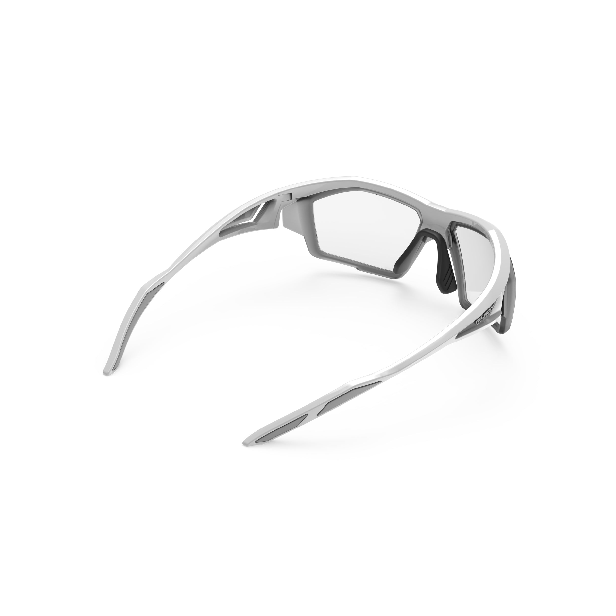 Rudy Project Sydus Optical Dock White Gloss prescription sports glasses – rear view