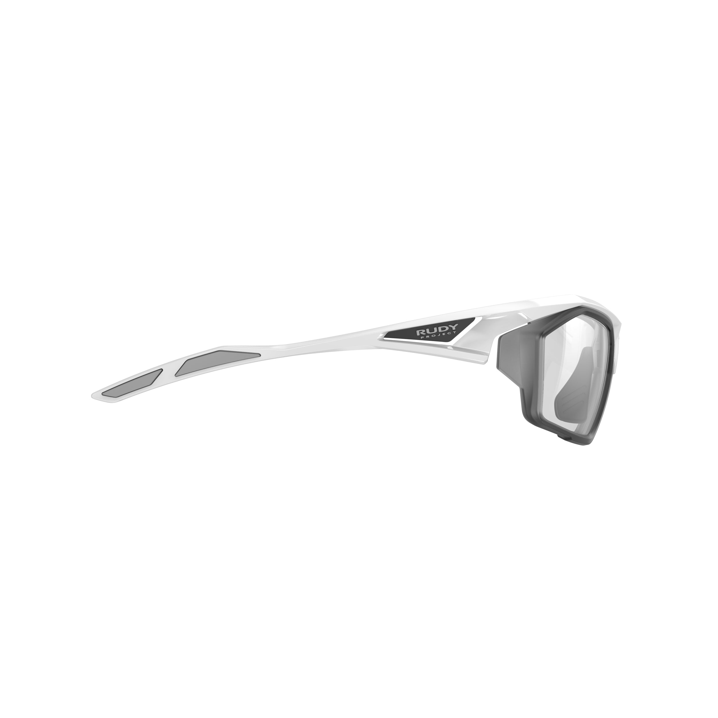 Rudy Project Sydus Optical Dock White Gloss prescription sports glasses – side view, opposite side