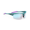 Rudy Project Sydus Teal Matte mirrored multilaser osmium performance sunglasses – front view