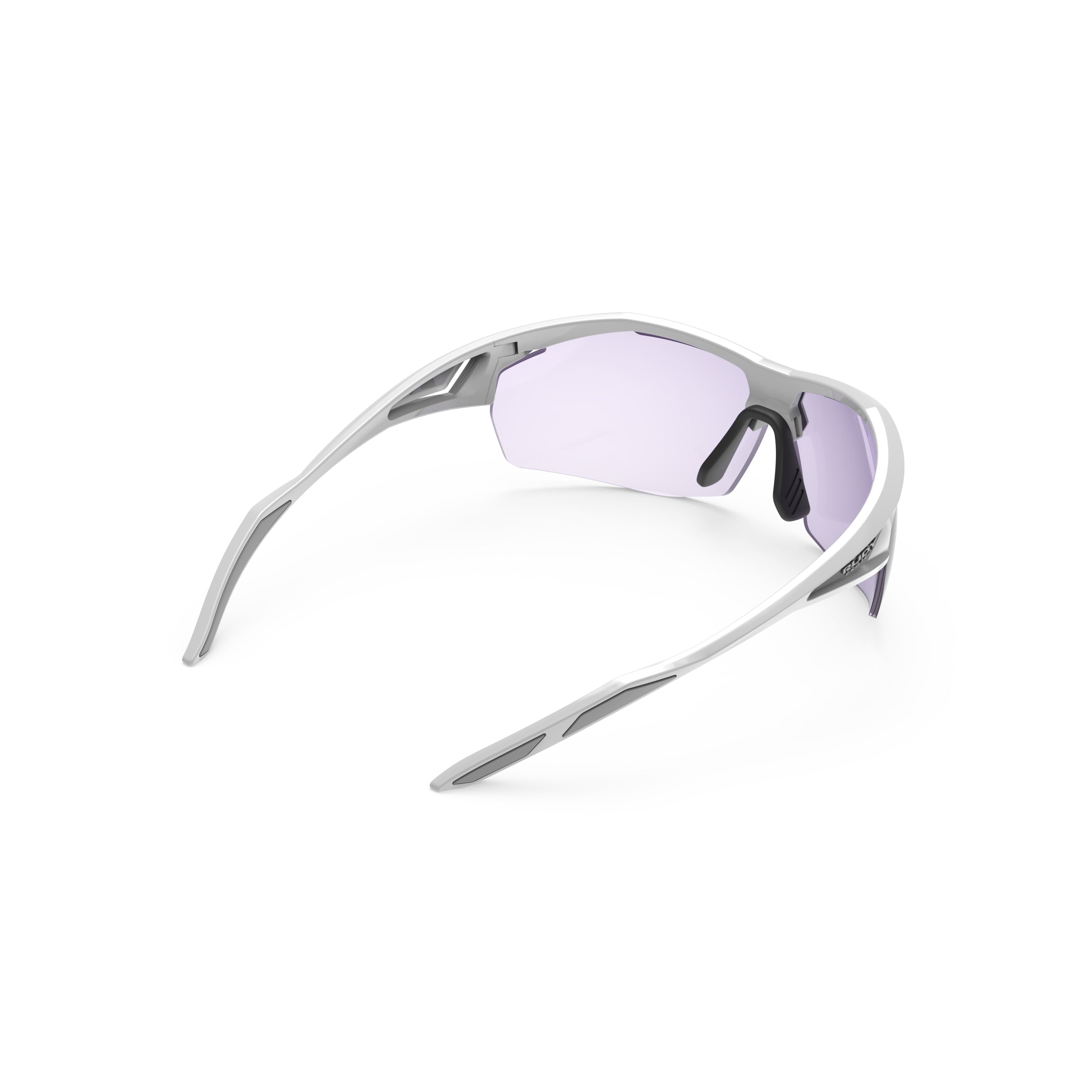 Rudy Project Sydus White Gloss photochromic laser purple hdr performance sunglasses – rear view