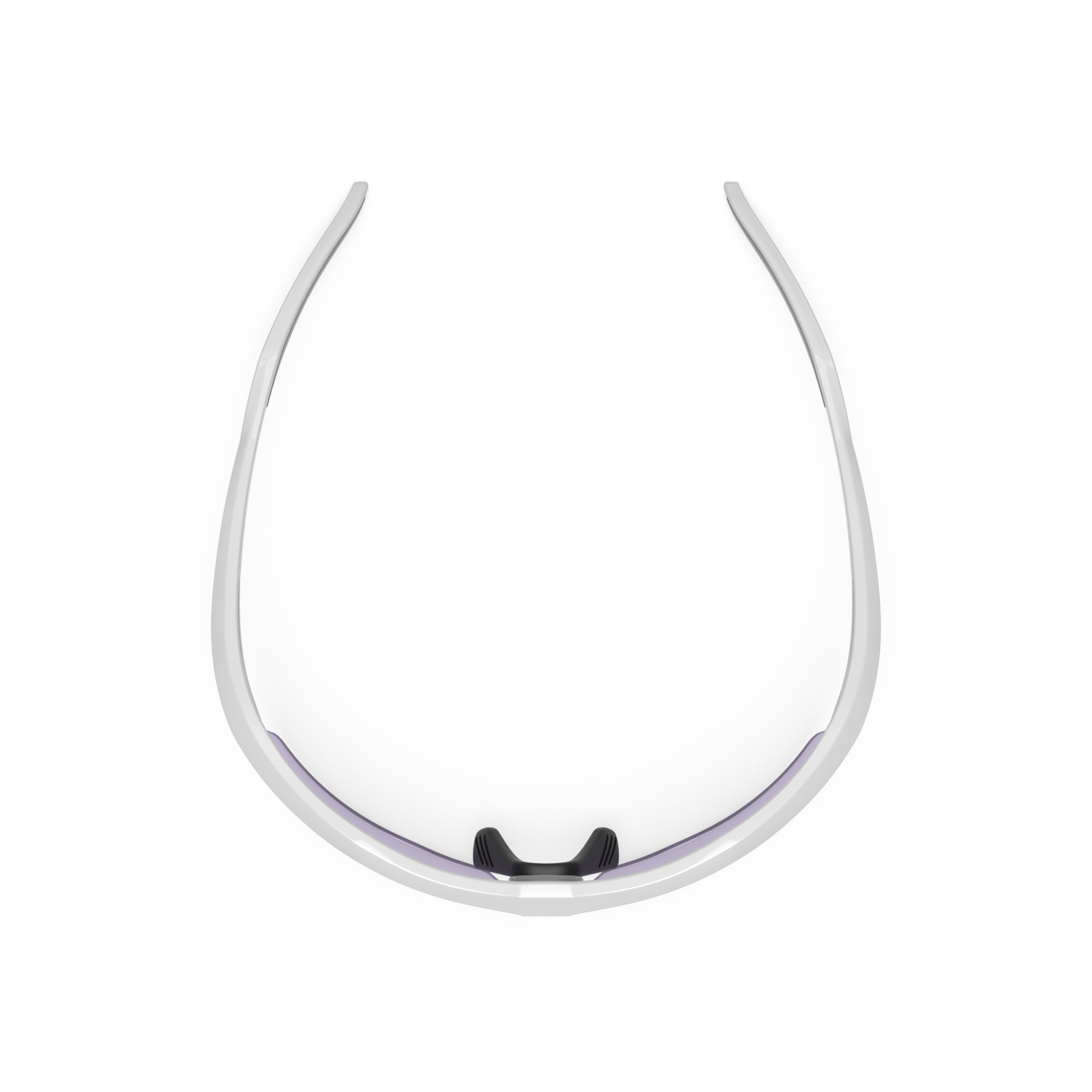 Rudy Project Sydus White Gloss photochromic laser purple hdr performance sunglasses – top view
