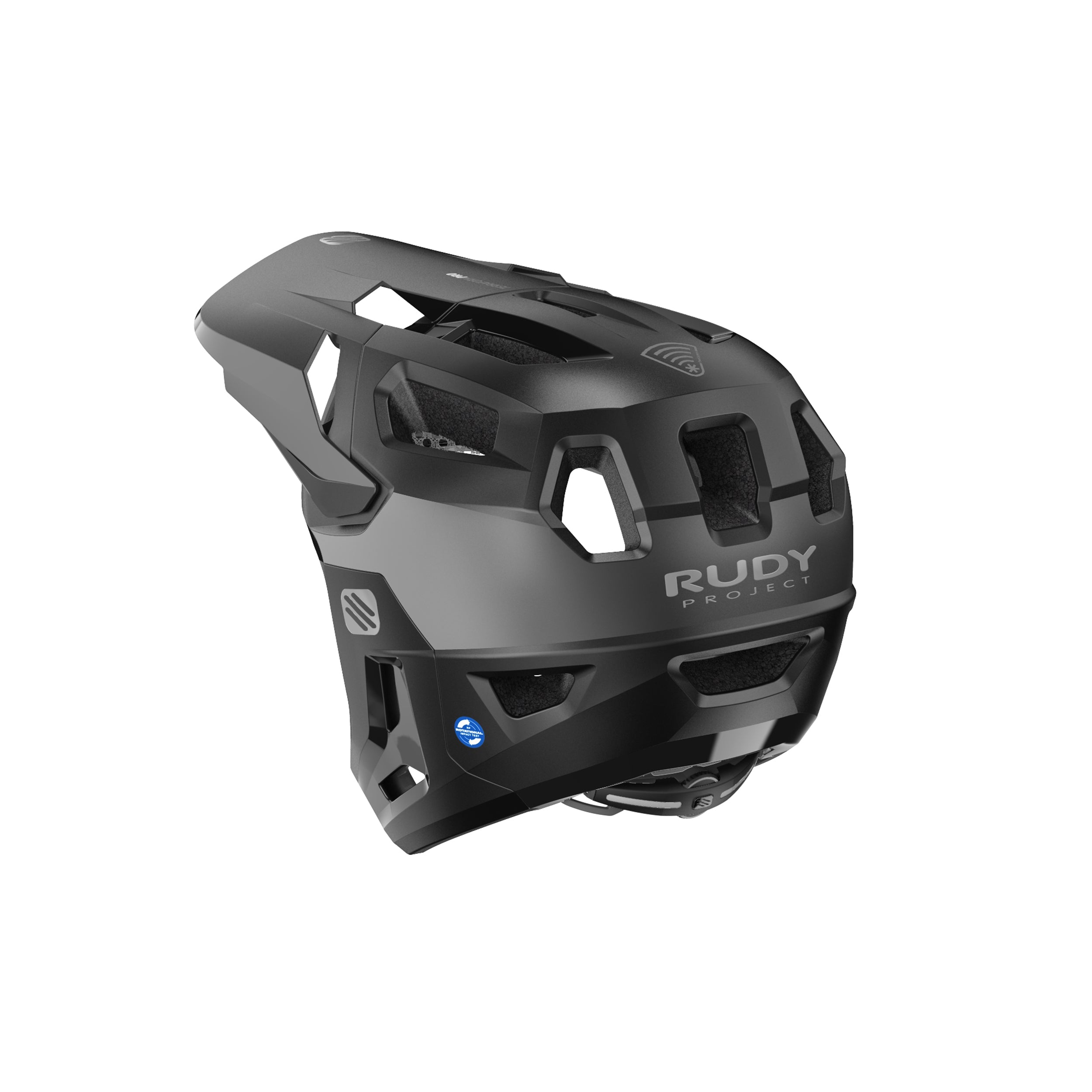 Rudy Project Terraform Pro Black/Grey Matte cycling helmet – rear view