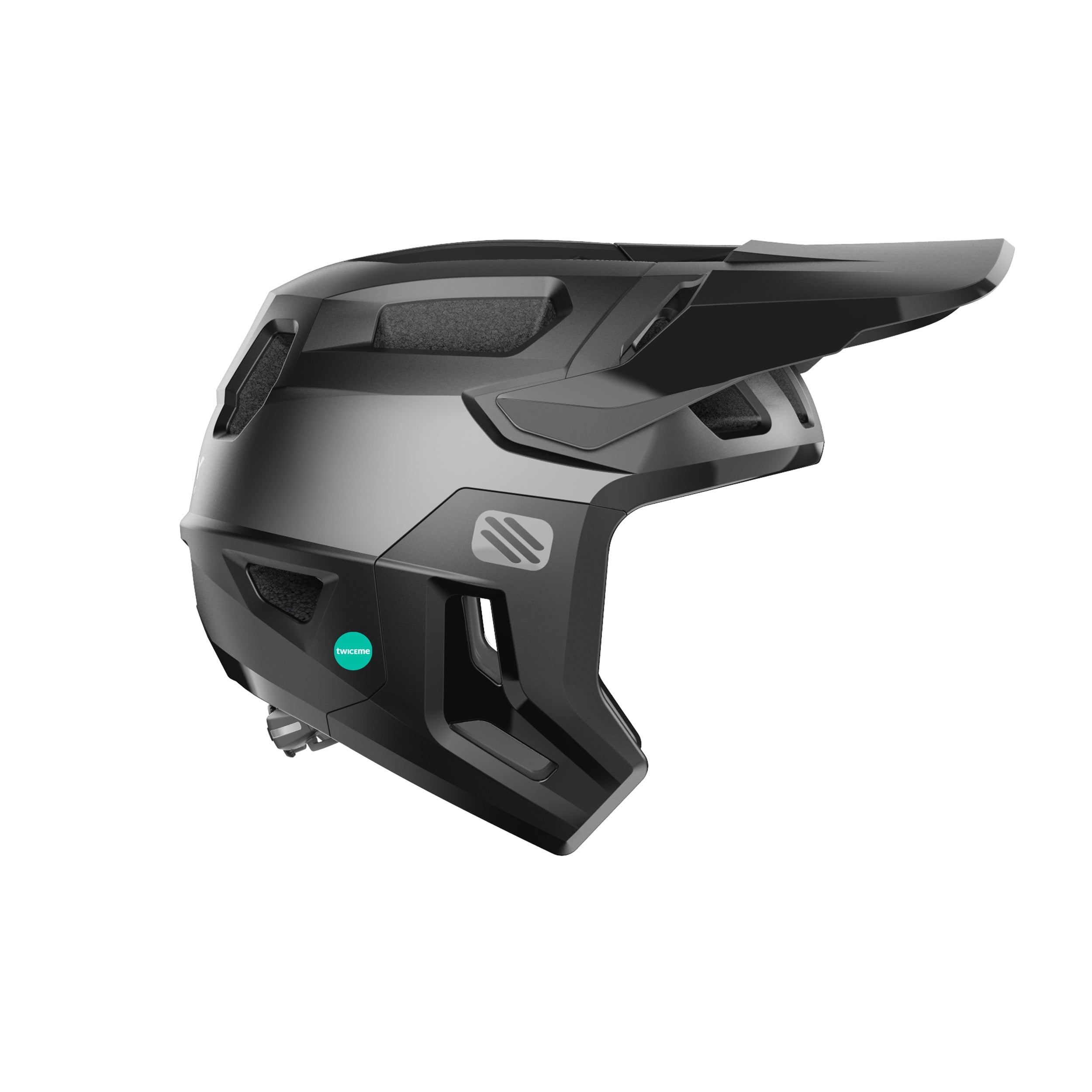 Rudy Project Terraform Pro Black/Grey Matte cycling helmet – side view, opposite side