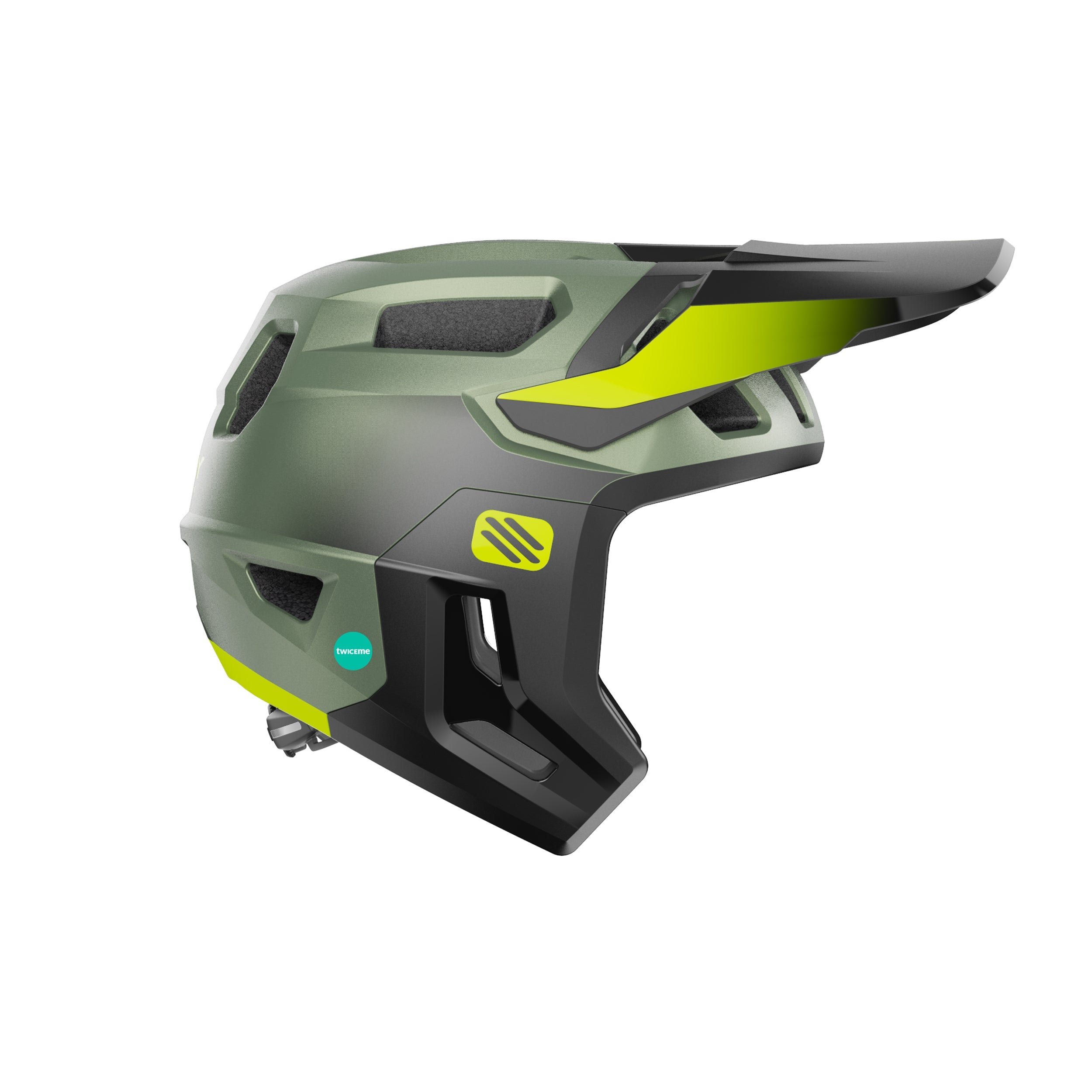 Rudy Project Terraform Pro Metal Olive Matte cycling helmet – side view, opposite side
