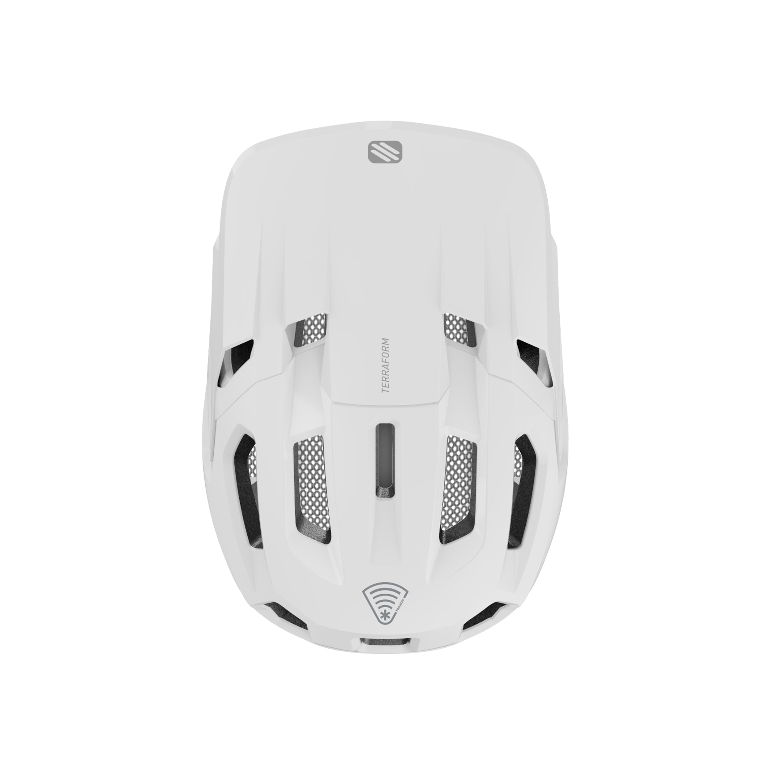 Rudy Project Terraform White Matte cycling helmet – top view