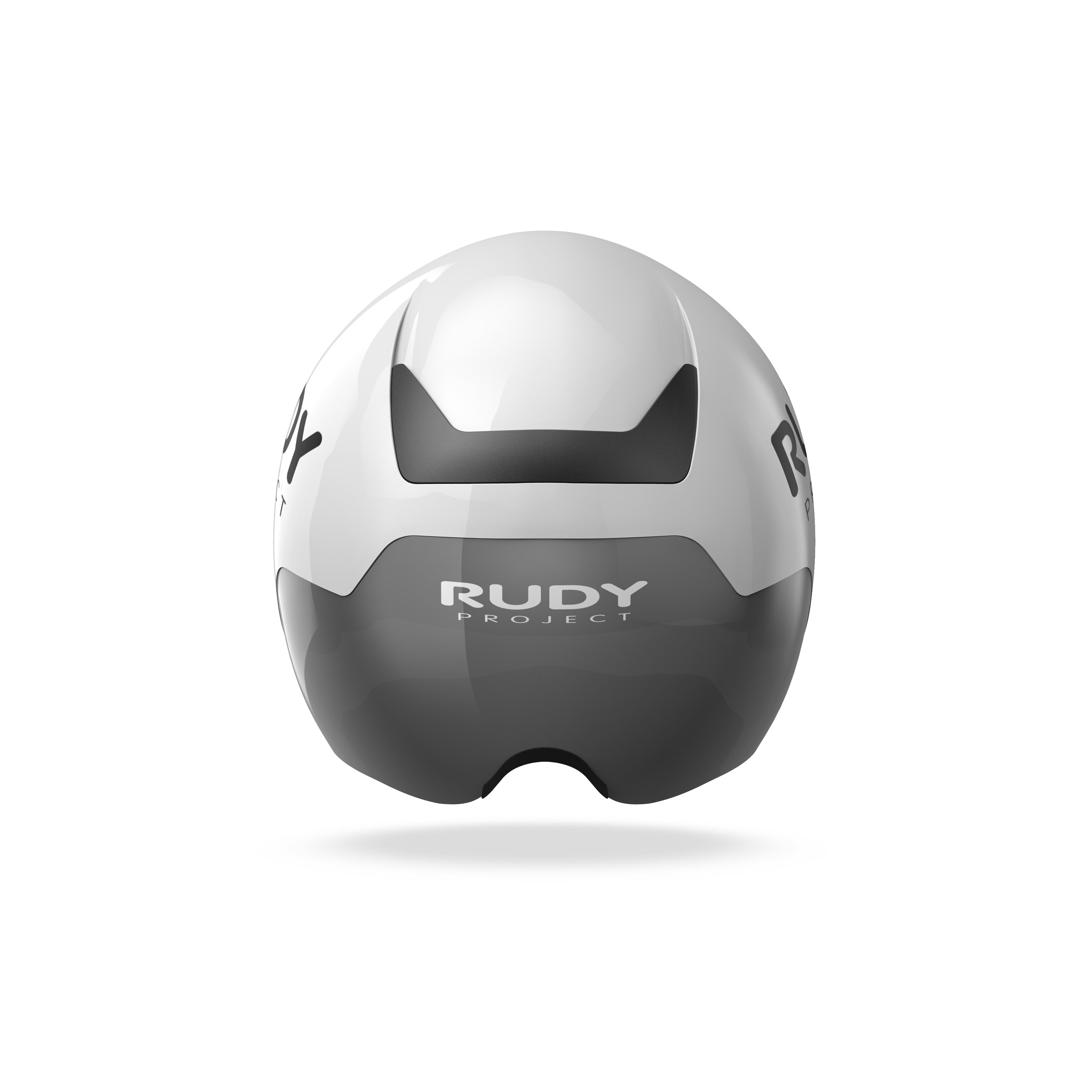 Rudy Project The Wing White Shiny cycling helmet – front view, alternate angle
