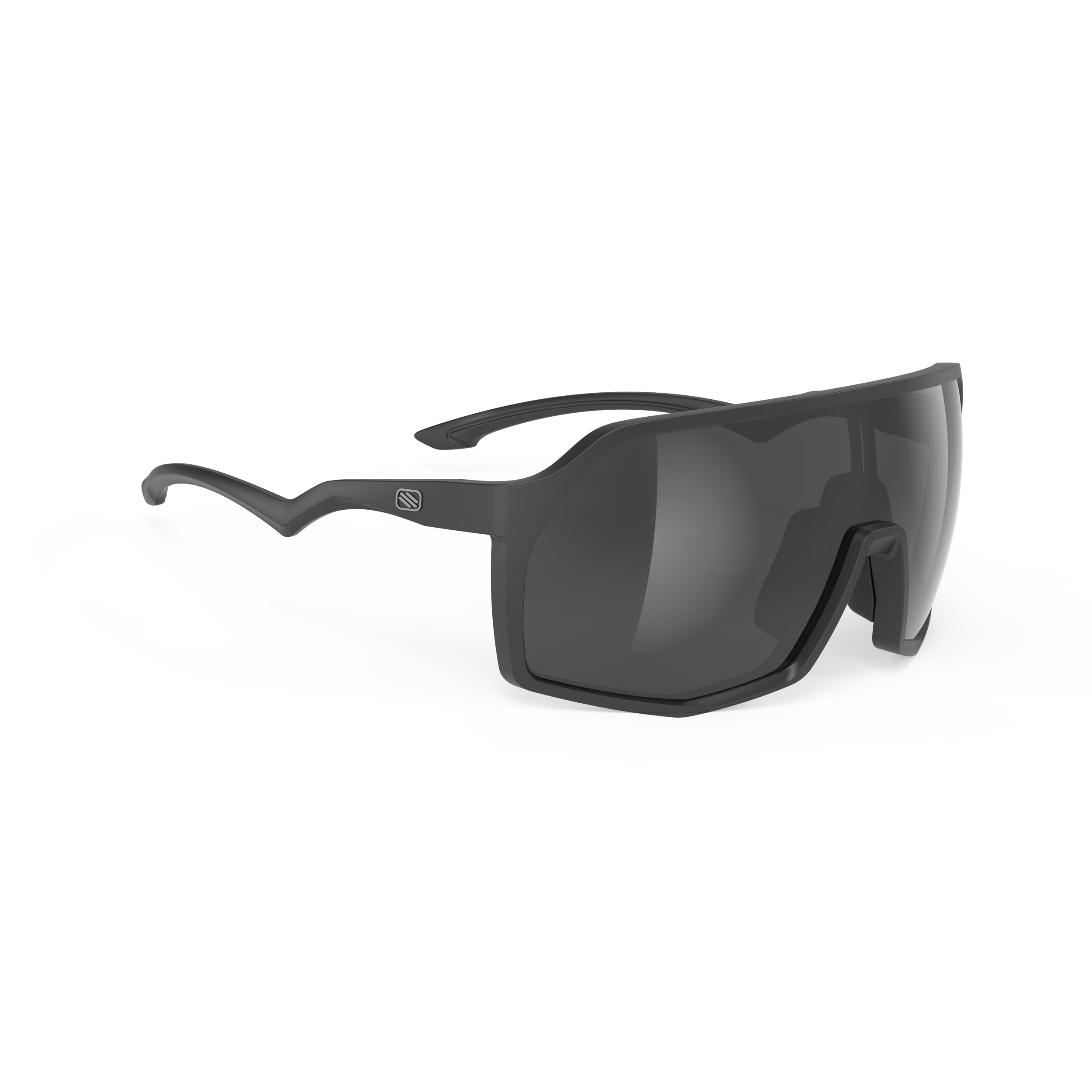 Rudy Project Thunder Black Matte mirrored smoke black performance sunglasses – front view