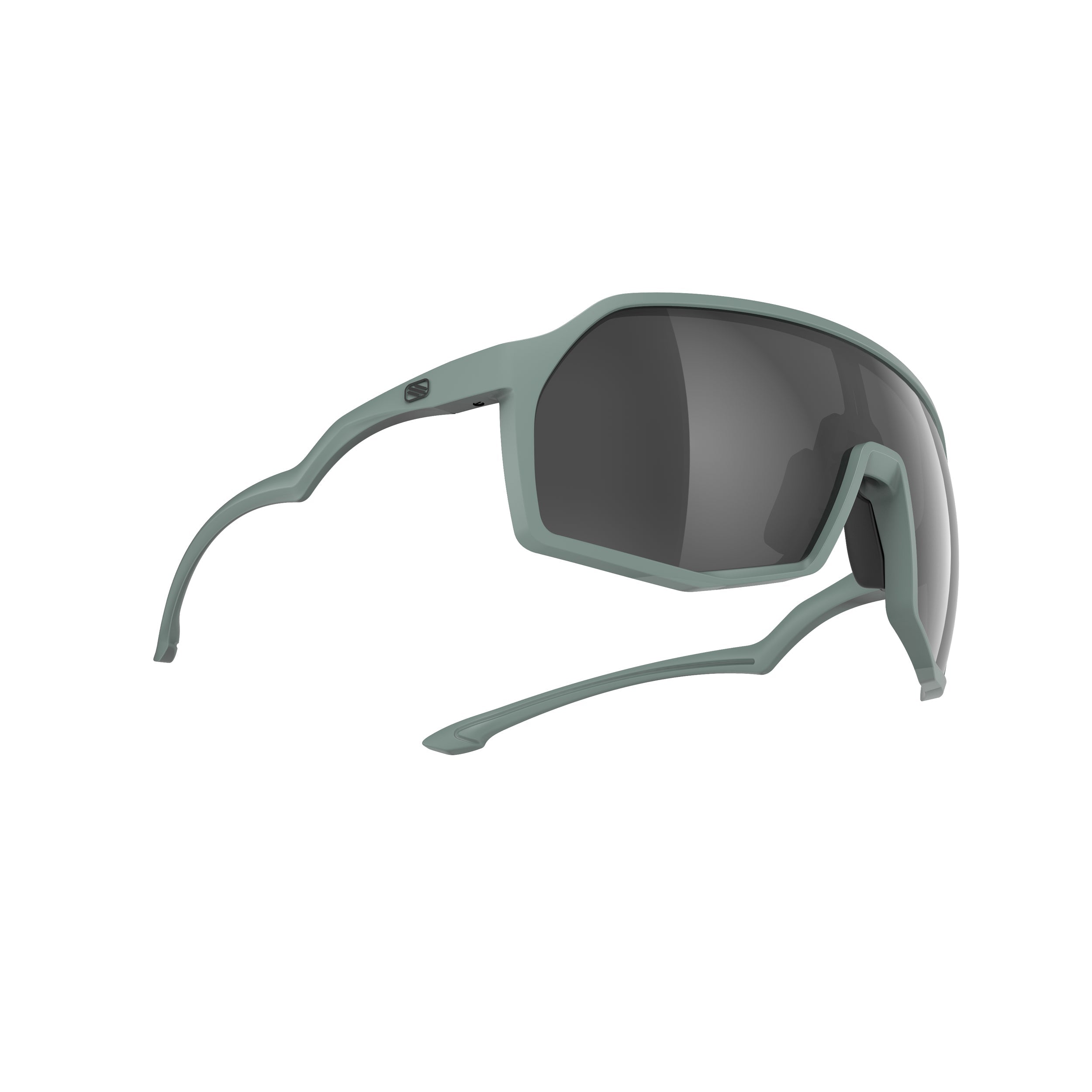 Rudy Project Thunder Green Sage Matte mirrored smoke black performance sunglasses – side view