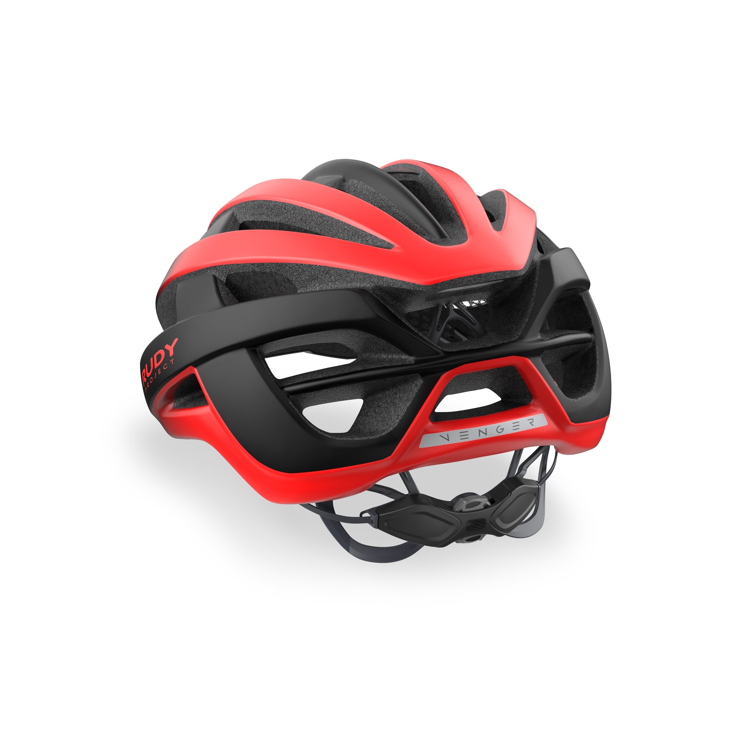 Rudy Project Venger Red/Black Matte cycling helmet – side view, opposite side