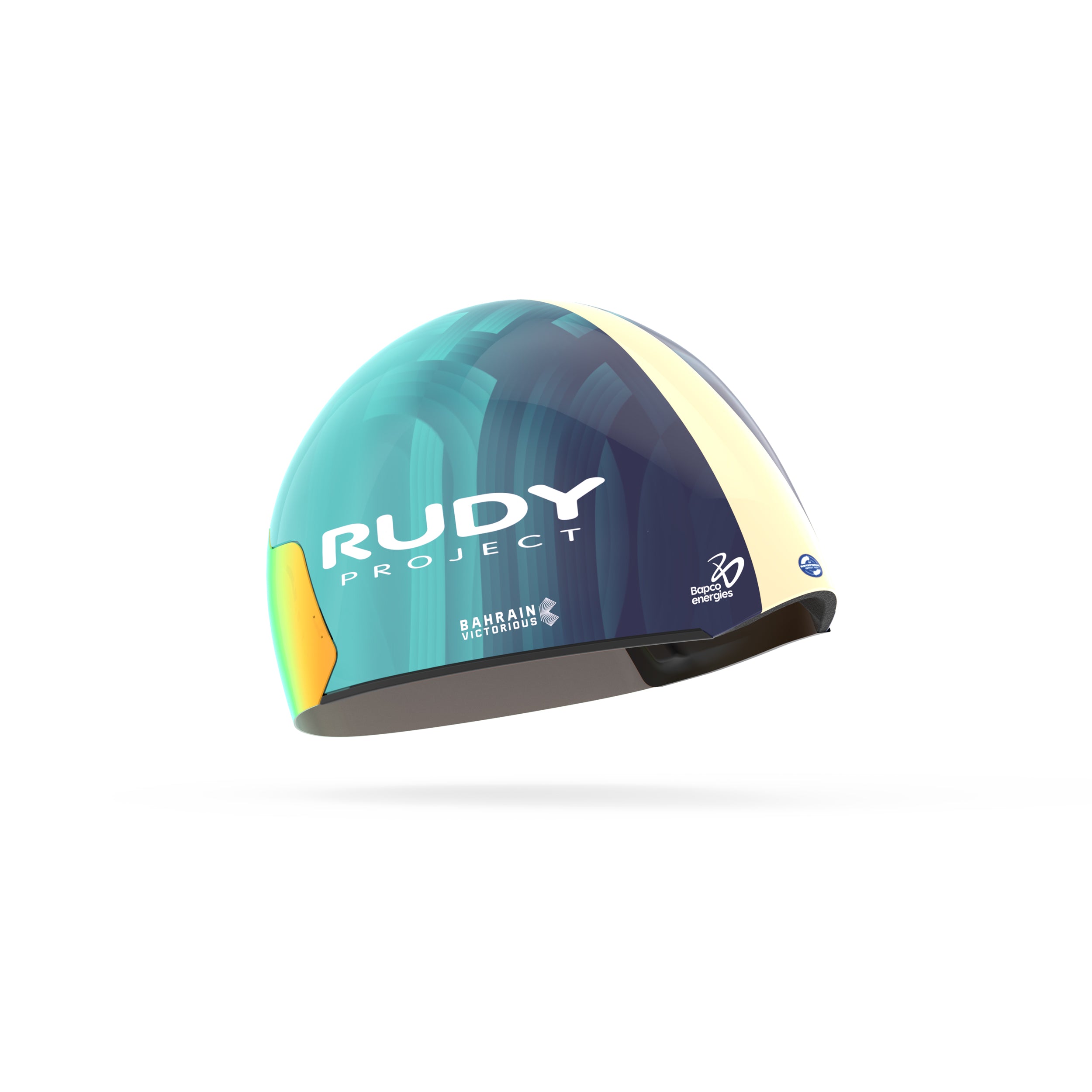 Rudy Project Wingdream Bahrain Victorious 2026 triathlon and cycling helmet – rear view